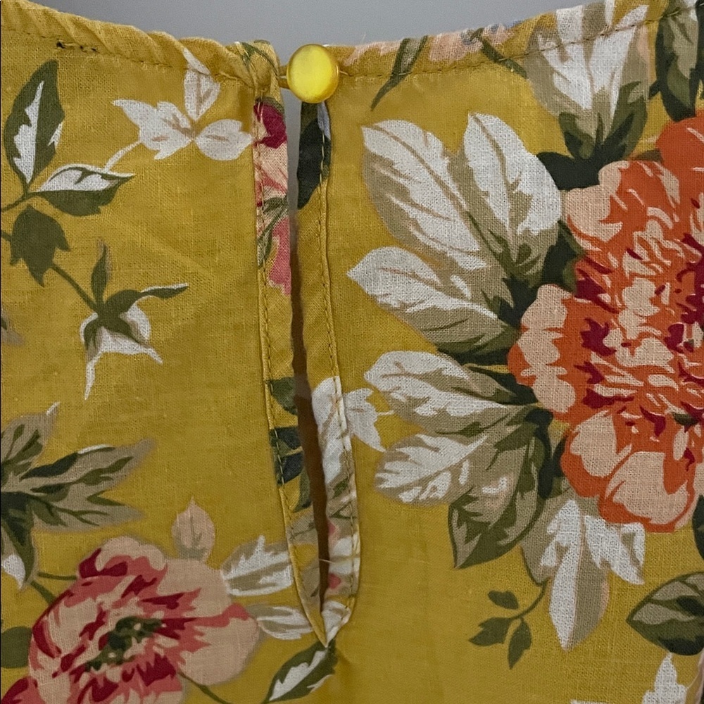 RACHEL Rachel Roy Yellow Floral Blouse - Picture 4 of 6